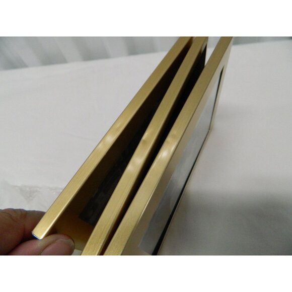 Sonoma Gold-Tone Folding Photo Frame Holds Three 4x6 Photos Genuine Home Goods - Picture 7 of 8